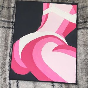 Hand Painted Pink Acrylic Thermal Painting